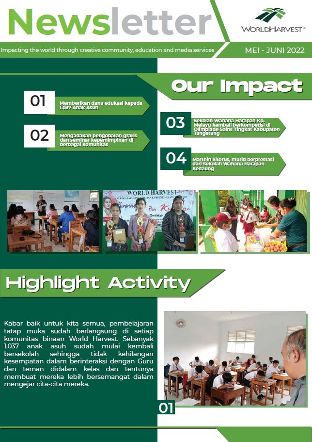 Impact Report - 8 - World Harvest - Impacting the World Through Creative Community, Education and Media Services
