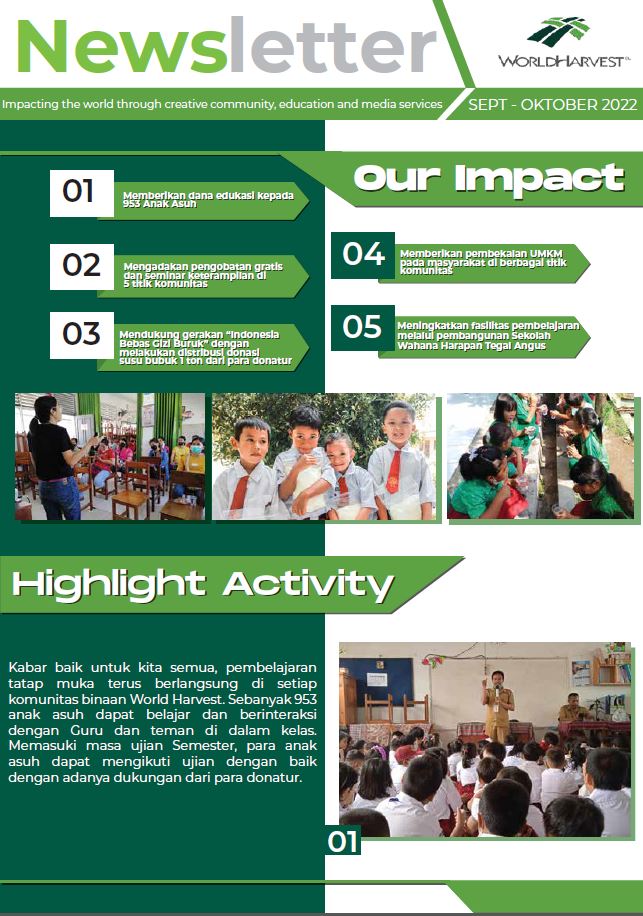 Impact Report - 10 - World Harvest - Impacting the World Through Creative Community, Education and Media Services